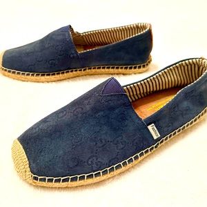 Suede Men's Loafer, Espadrille, dark blue
